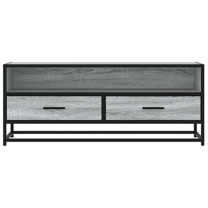 TV-Schrank Grau Sonoma 100x34,5x40 cm Holzwerkstoff und Metall