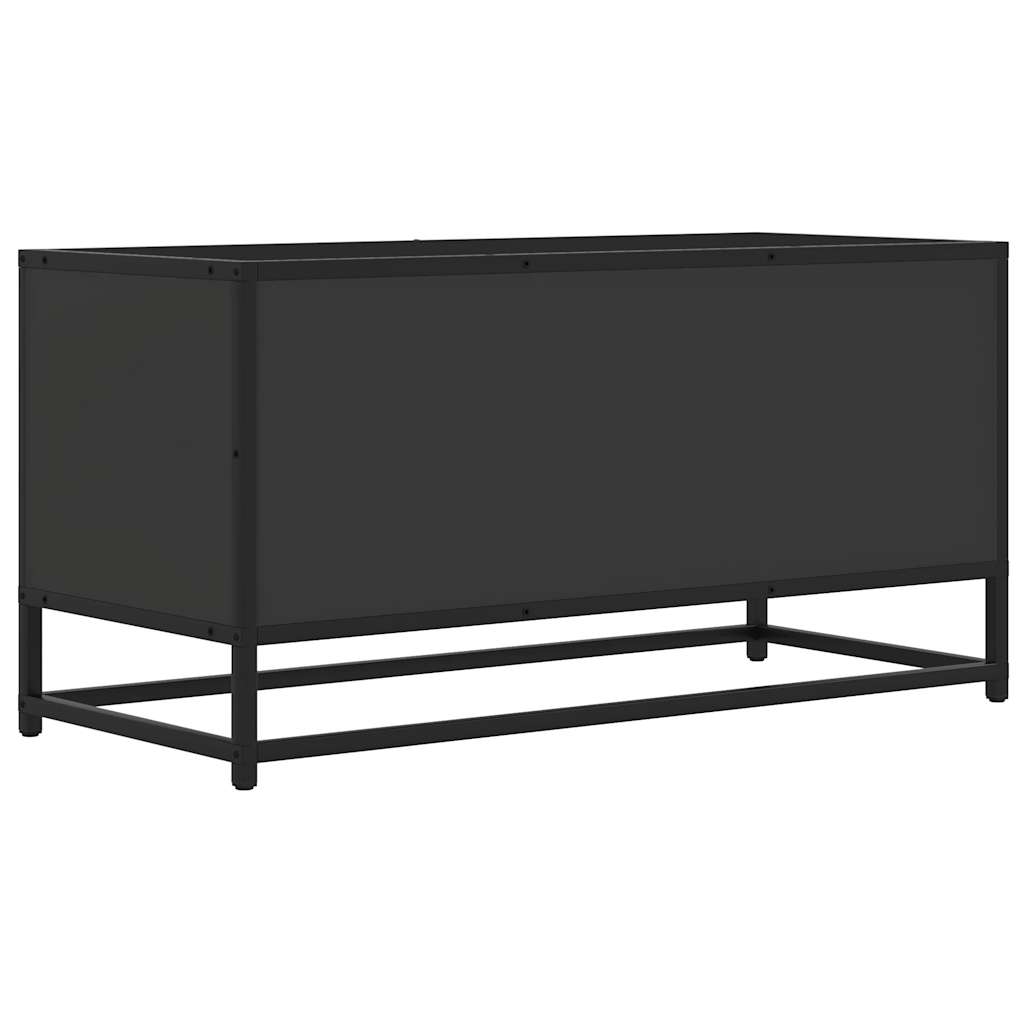 TV-Schrank Schwarz 80x34,5x40 cm Holzwerkstoff und Metall