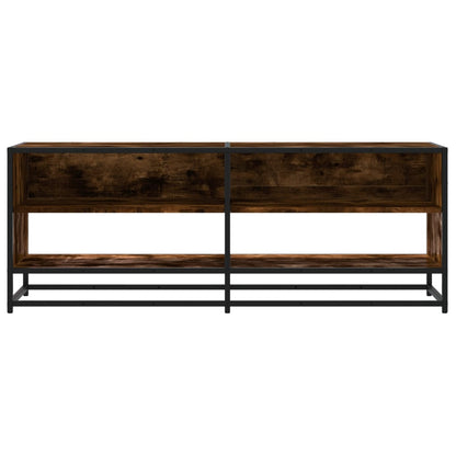 TV-Schrank Räuchereiche 120,5x40x46 cm Holzwerkstoff und Metall