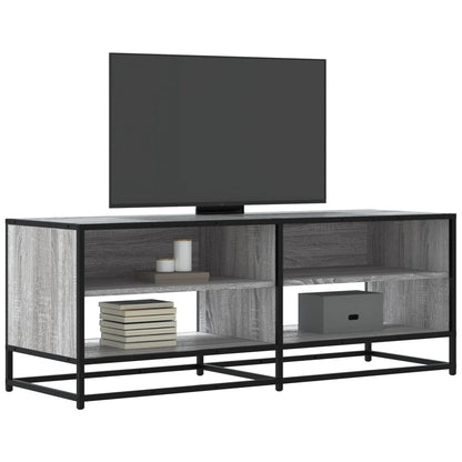 TV-Schrank Grau Sonoma 120,5x40x46 cm Holzwerkstoff und Metall