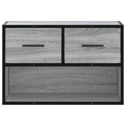 TV-Schrank Grau Sonoma 60x31x39,5 cm Holzwerkstoff und Metall