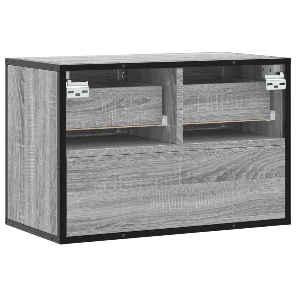 TV-Schrank Grau Sonoma 60x31x39,5 cm Holzwerkstoff und Metall