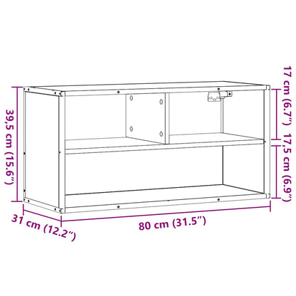 TV-Schrank Schwarz 80x31x39,5 cm Holzwerkstoff und Metall