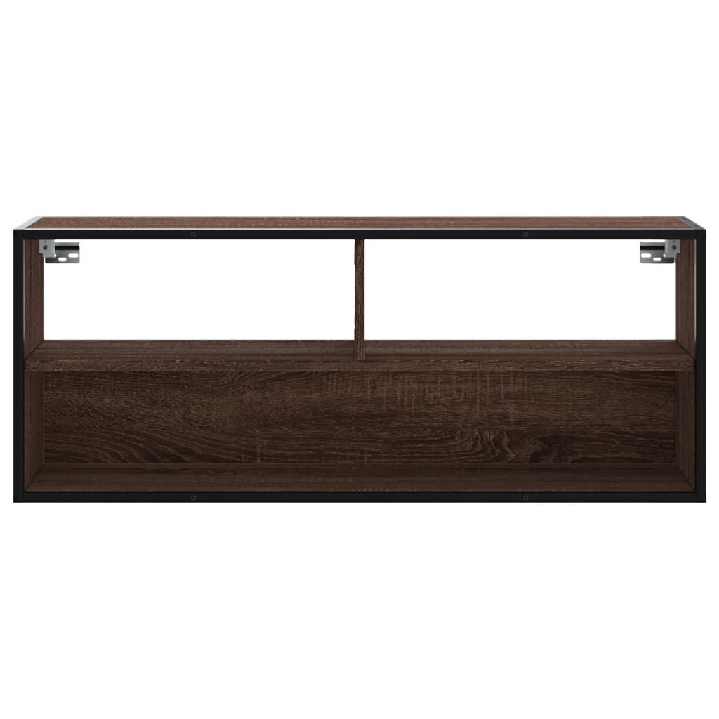 TV-Schrank Braun Eiche 100x31x39,5 cm Holzwerkstoff und Metall