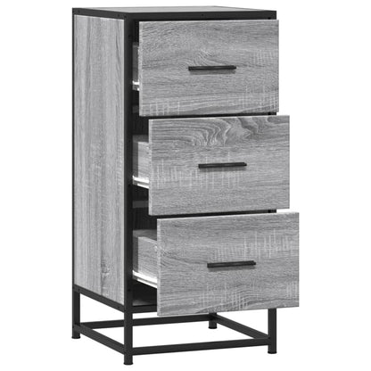 Sideboard Grau Sonoma 35,5x35x76 cm Holzwerkstoff und Metall