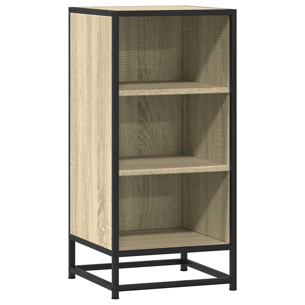 Sideboard Sonoma-Eiche 35,5x35x76 cm Holzwerkstoff und Metall