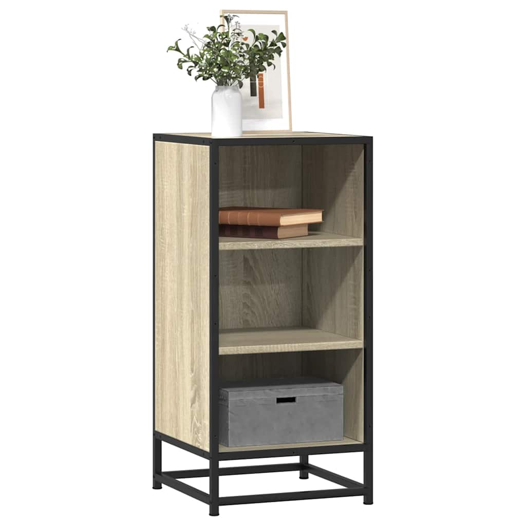 Sideboard Sonoma-Eiche 35,5x35x76 cm Holzwerkstoff und Metall