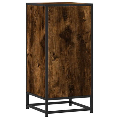 Sideboard Räuchereiche 35,5x35x76 cm Holzwerkstoff und Metall