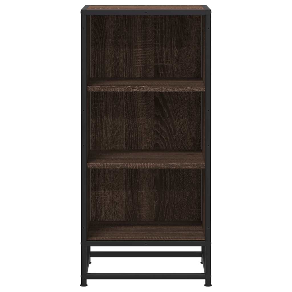 Sideboard Braun Eichen-Optik 35,5x35x76 cm Holzwerkstoff Metall