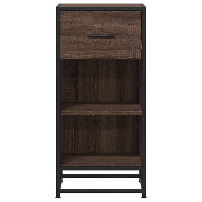 Sideboard Braun Eichen-Optik 35,5x35x76 cm Holzwerkstoff Metall