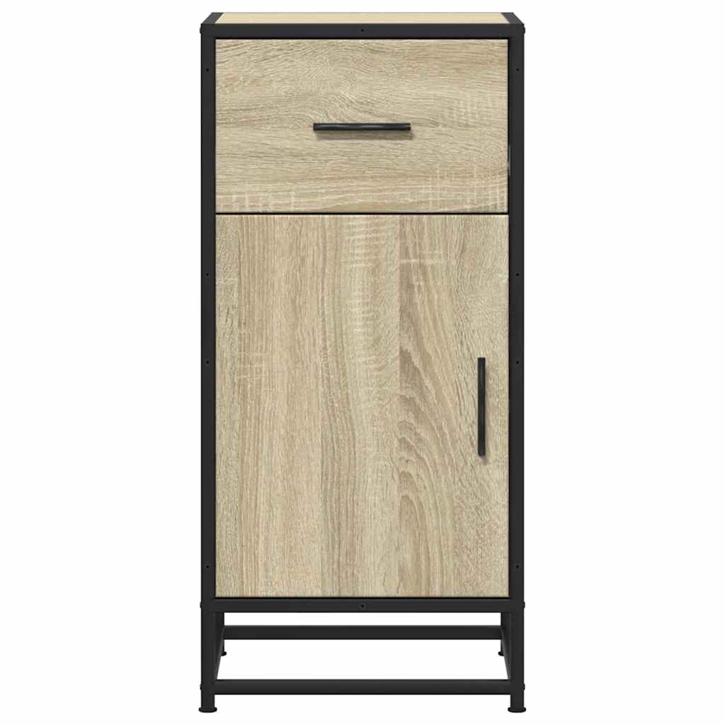 Sideboard Sonoma-Eiche 35,5x35x76 cm Holzwerkstoff und Metall