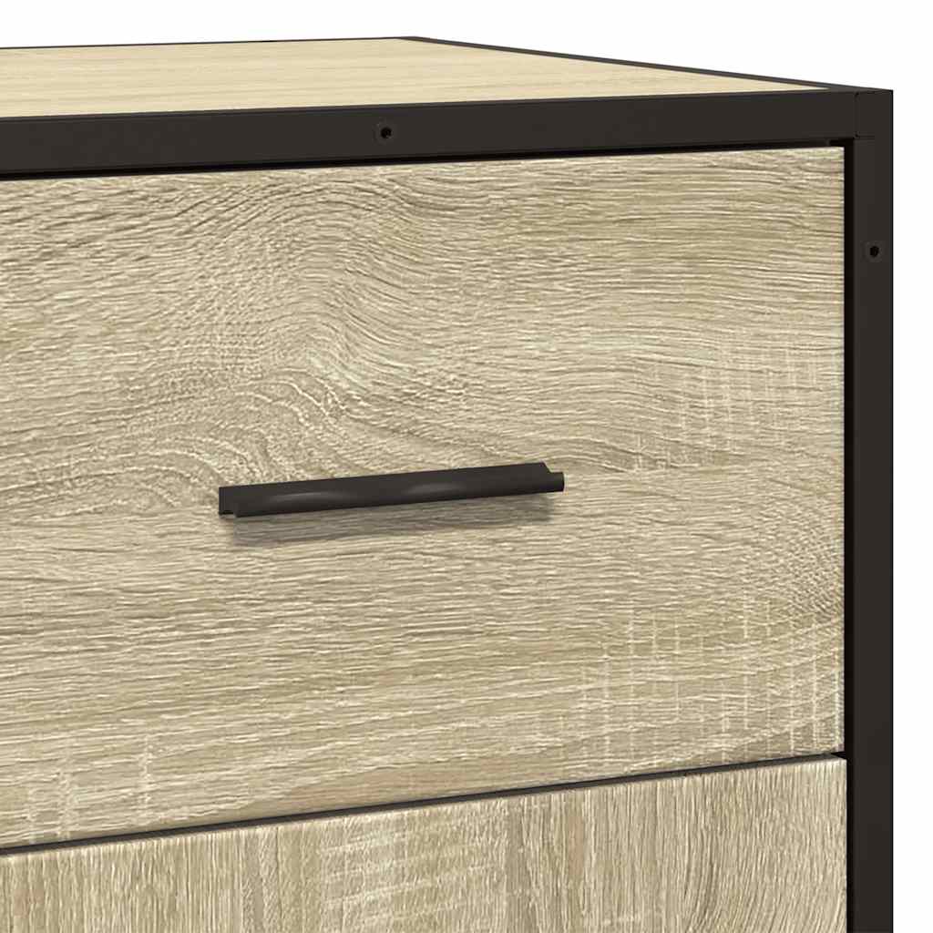 Sideboard Sonoma-Eiche 35,5x35x76 cm Holzwerkstoff und Metall