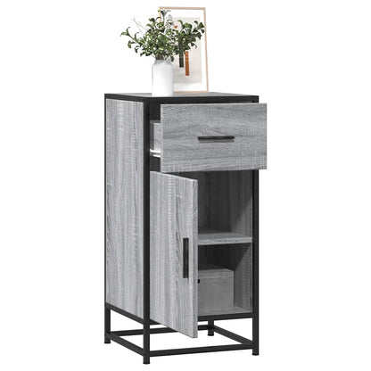 Sideboard Grau Sonoma 35,5x35x76 cm Holzwerkstoff und Metall