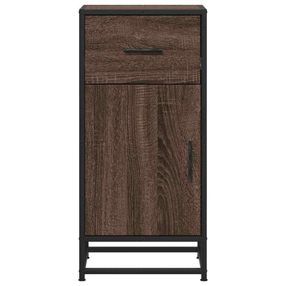 Sideboard Braun Eichen-Optik 35,5x35x76 cm Holzwerkstoff Metall