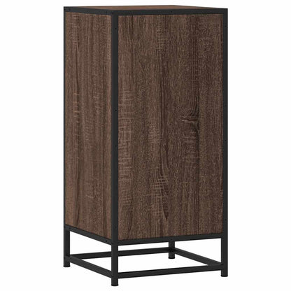 Sideboard Braun Eichen-Optik 35,5x35x76 cm Holzwerkstoff Metall