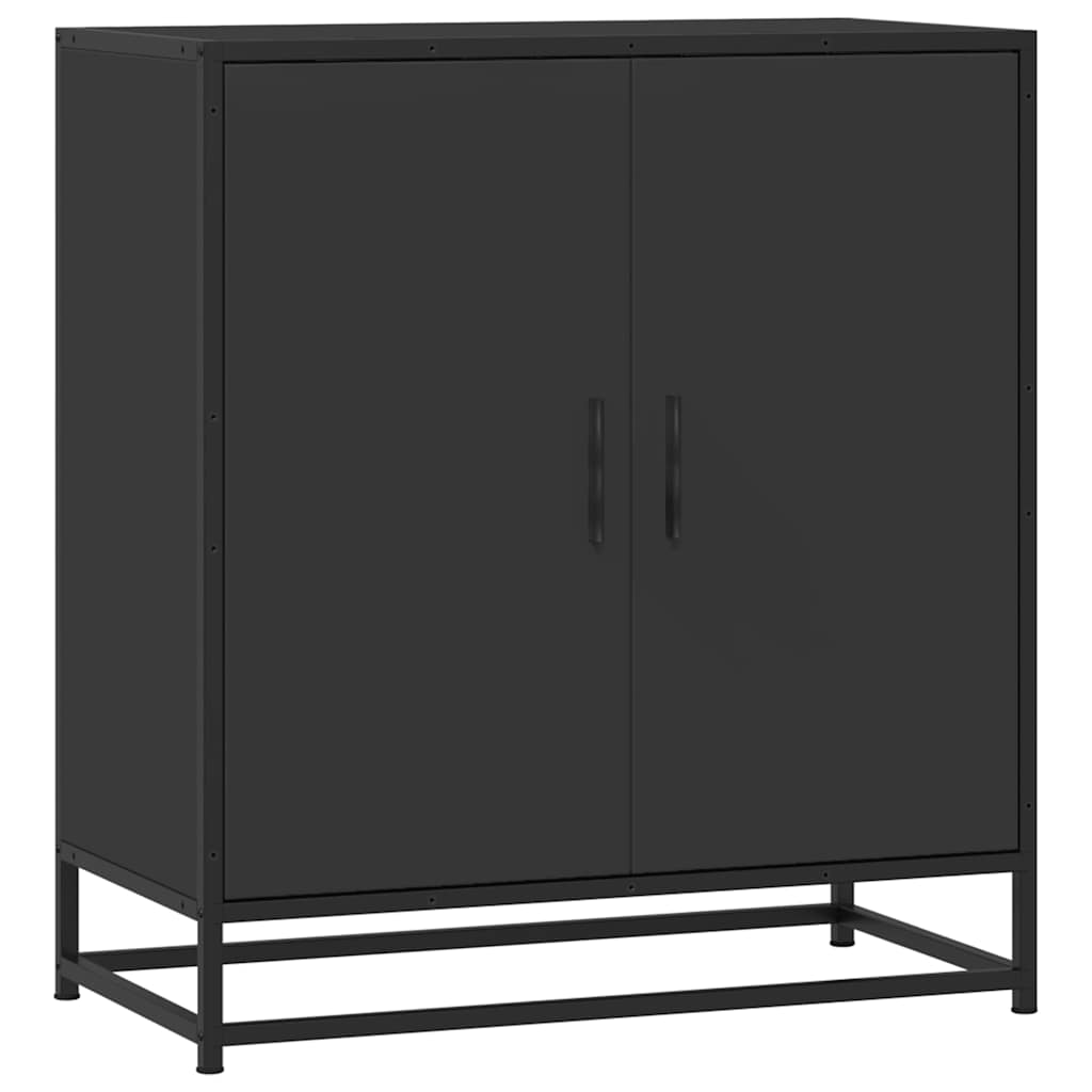 Sideboard Schwarz 68x35x76 cm Holzwerkstoff und Metall