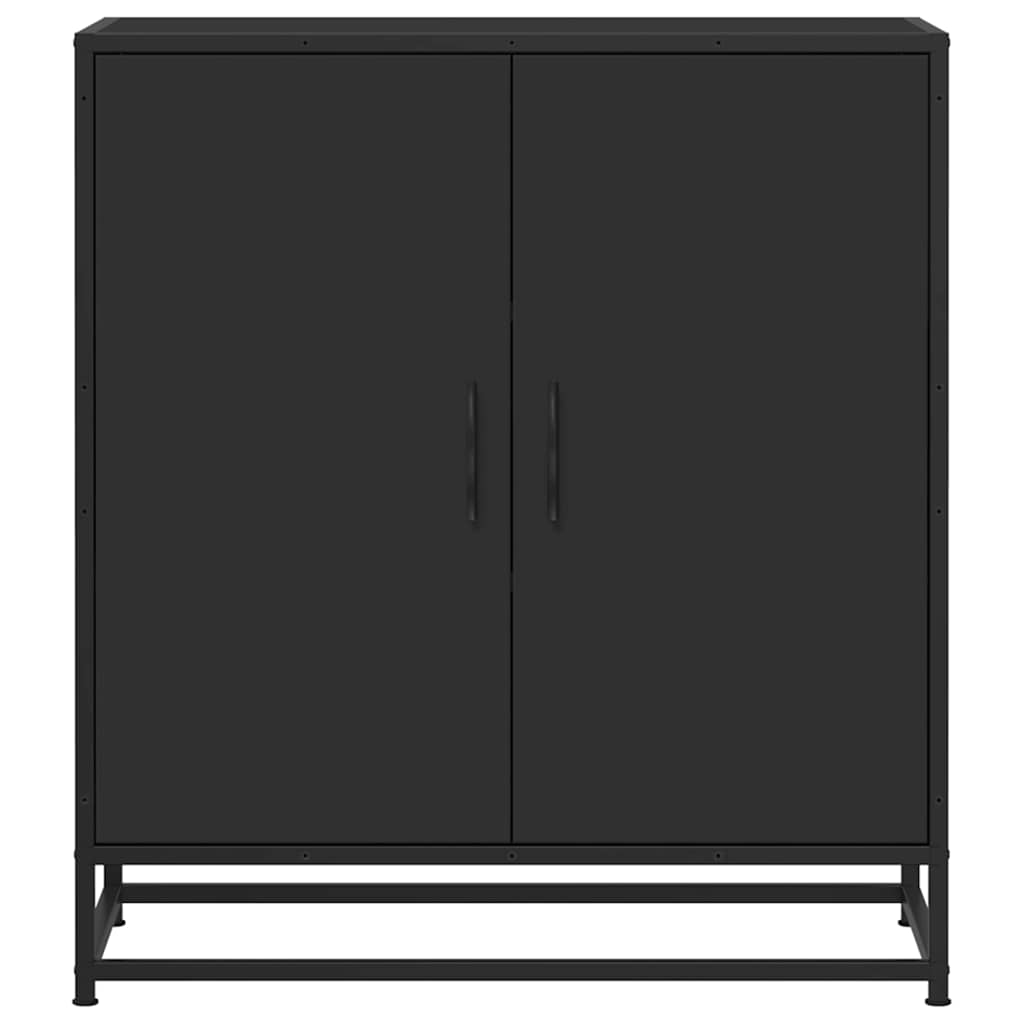 Sideboard Schwarz 68x35x76 cm Holzwerkstoff und Metall