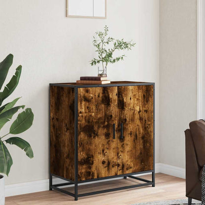 Sideboard Räuchereiche 68x35x76 cm Holzwerkstoff und Metall