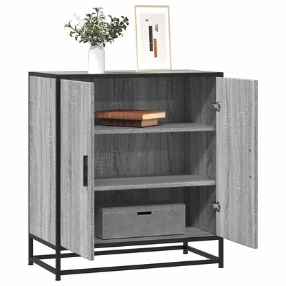 Sideboard Grau Sonoma 68x35x76 cm Holzwerkstoff und Metall