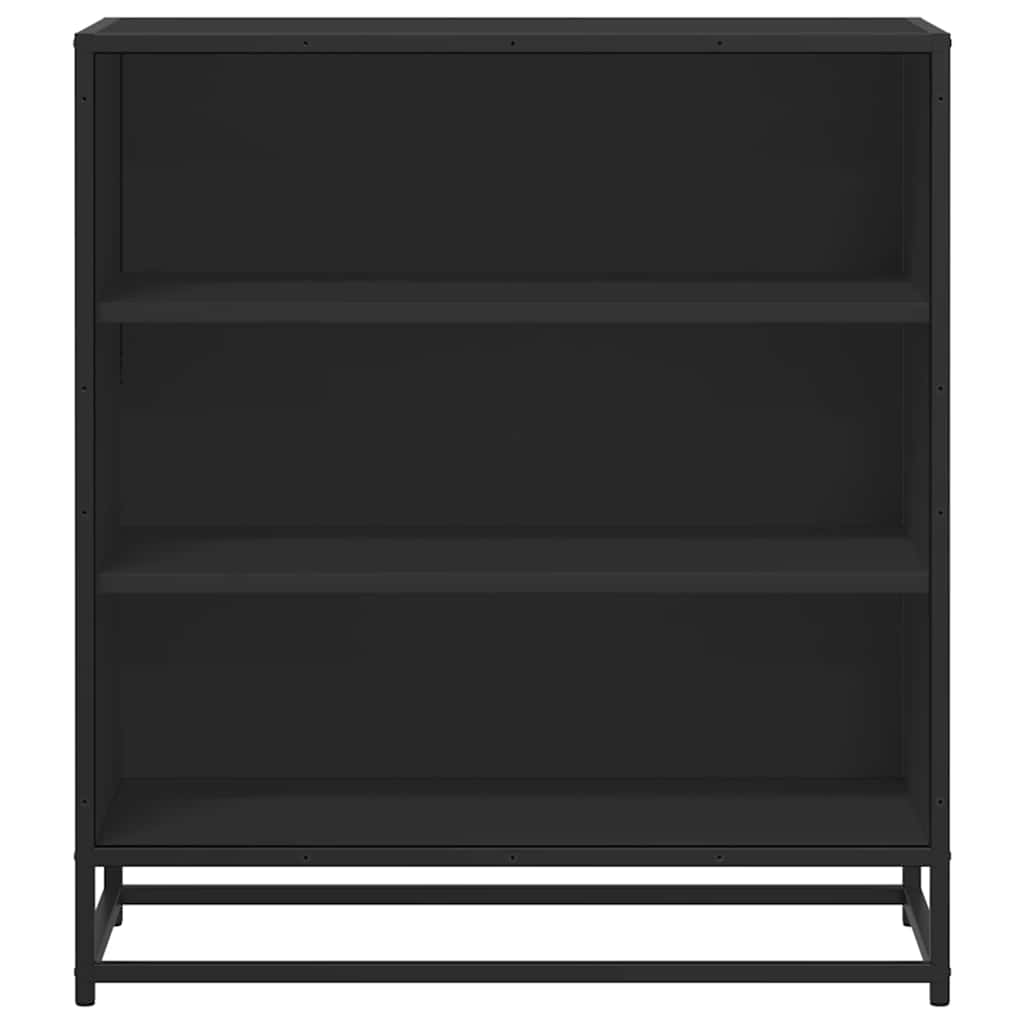 Sideboard Schwarz 68x35x76 cm Holzwerkstoff und Metall