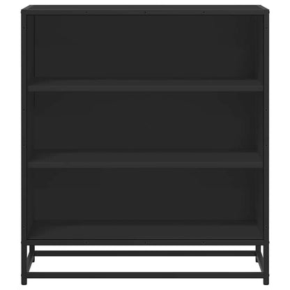 Sideboard Schwarz 68x35x76 cm Holzwerkstoff und Metall