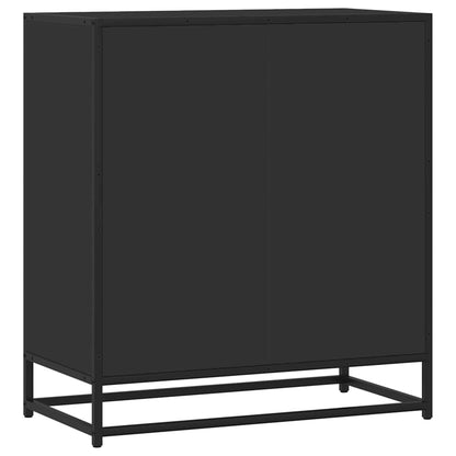 Sideboard Schwarz 68x35x76 cm Holzwerkstoff und Metall