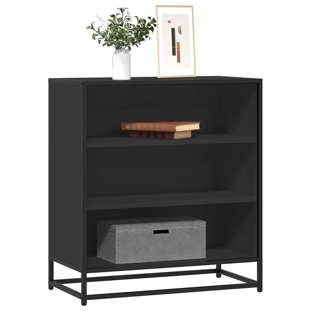Sideboard Schwarz 68x35x76 cm Holzwerkstoff und Metall