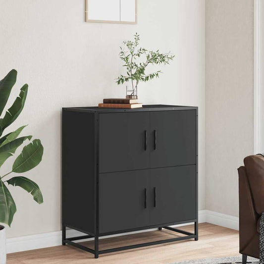 Sideboard Schwarz 68x35x76 cm Holzwerkstoff