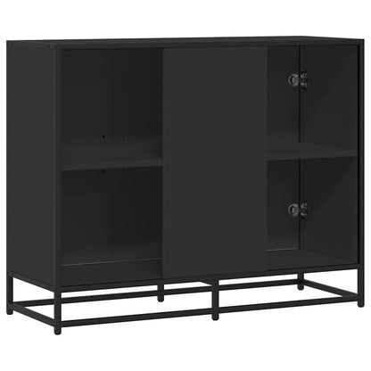 Sideboard Schwarz 94x35x76 cm Holzwerkstoff