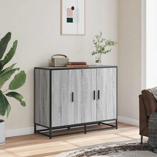 Sideboard Grau Sonoma 94x35x76 cm Holzwerkstoff