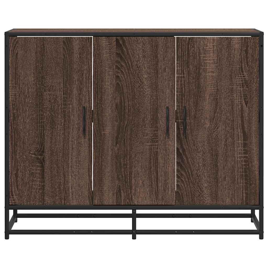 Sideboard Braun Eichen-Optik 94x35x76 cm Holzwerkstoff