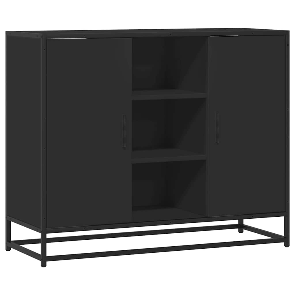 Sideboard Schwarz 92x35x76 cm Holzwerkstoff