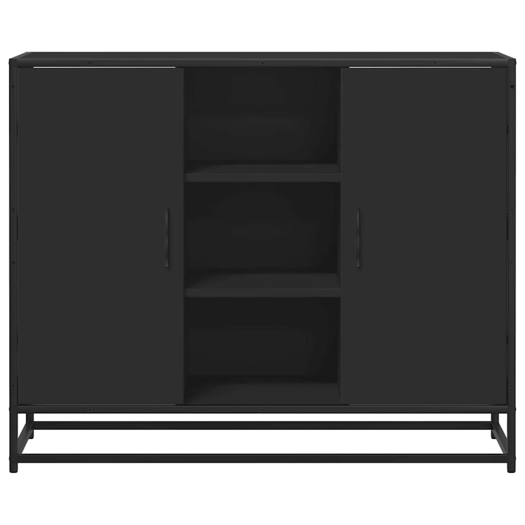 Sideboard Schwarz 92x35x76 cm Holzwerkstoff