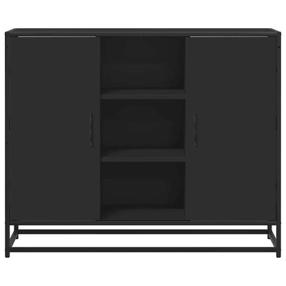 Sideboard Schwarz 92x35x76 cm Holzwerkstoff