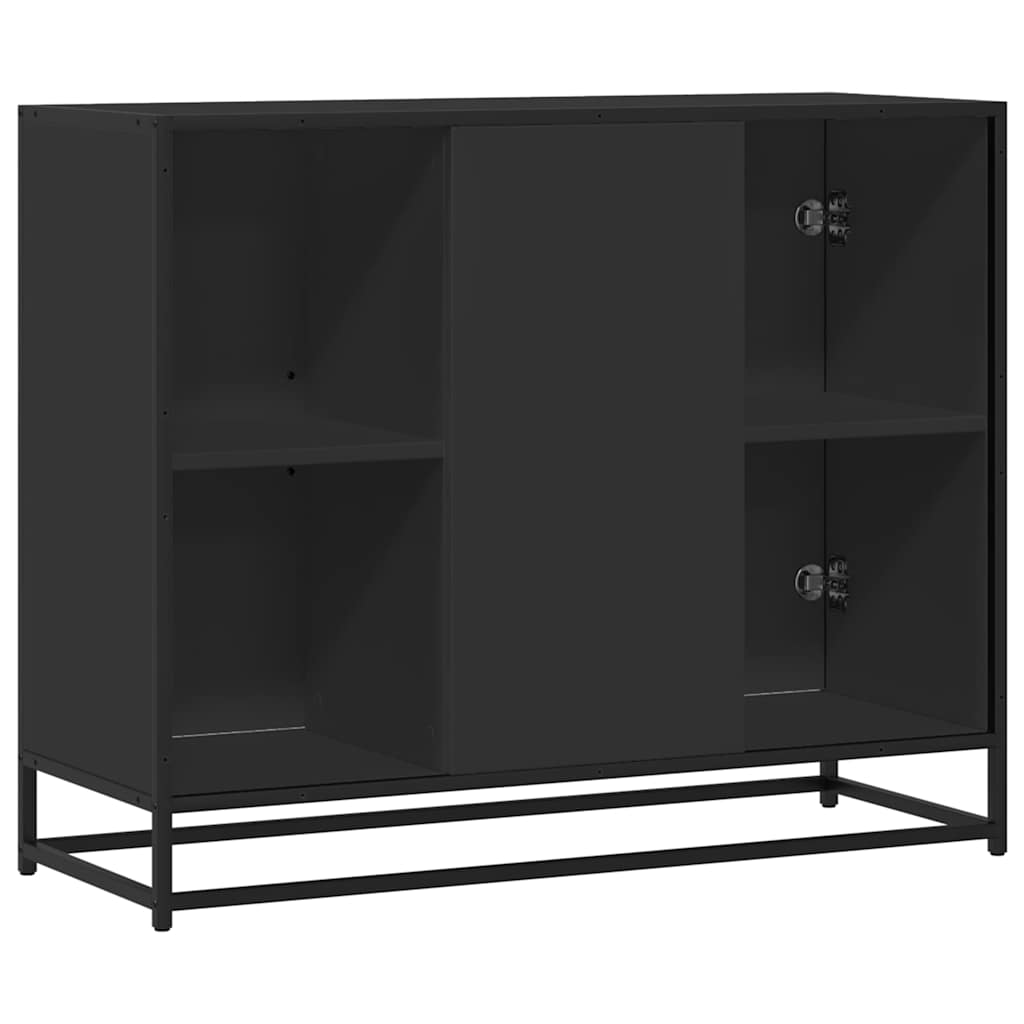 Sideboard Schwarz 92x35x76 cm Holzwerkstoff