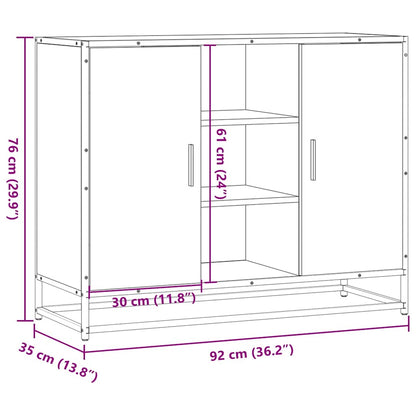 Sideboard Sonoma-Eiche 92x35x76 cm Holzwerkstoff