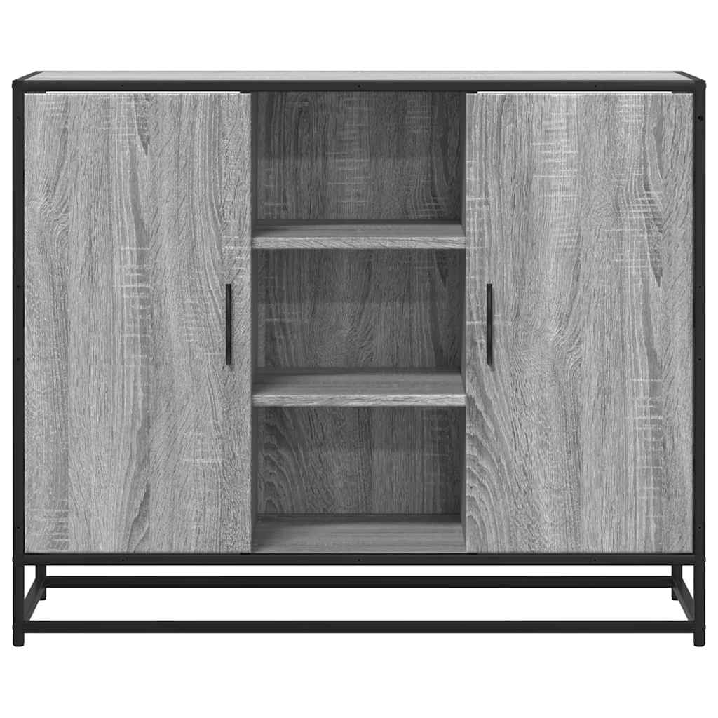 Sideboard Grau Sonoma 92x35x76 cm Holzwerkstoff