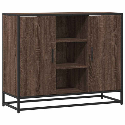 Sideboard Braun Eichen-Optik 92x35x76 cm Holzwerkstoff