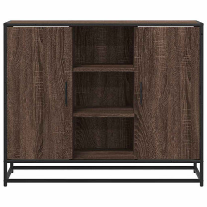 Sideboard Braun Eichen-Optik 92x35x76 cm Holzwerkstoff