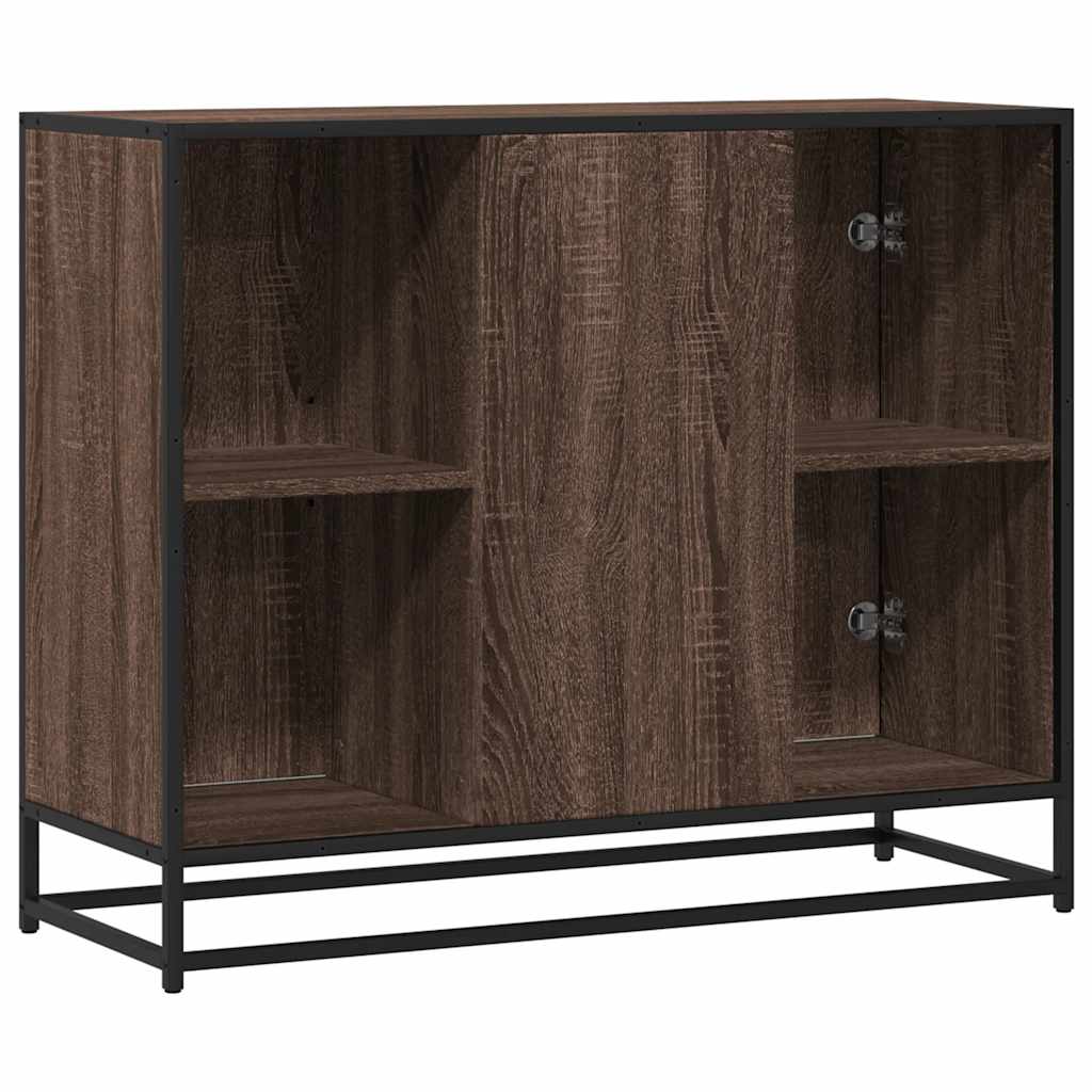 Sideboard Braun Eichen-Optik 92x35x76 cm Holzwerkstoff