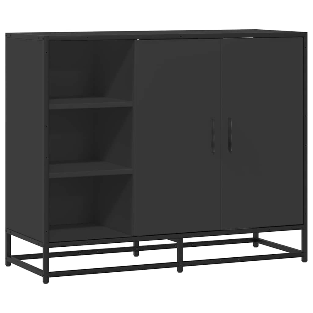 Sideboard Schwarz 92x35x76 cm Holzwerkstoff