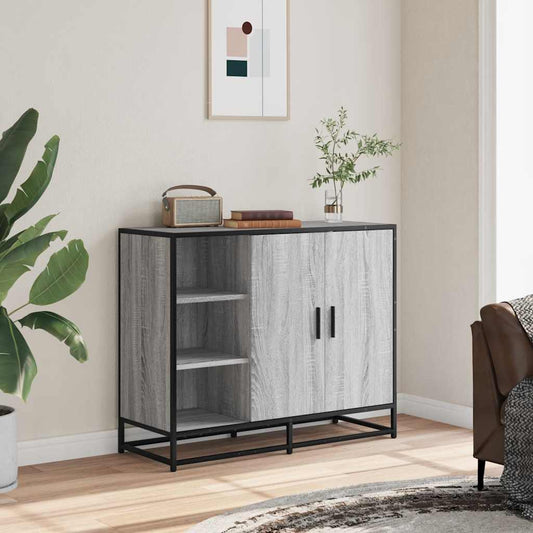 Sideboard Grau Sonoma 92x35x76 cm Holzwerkstoff