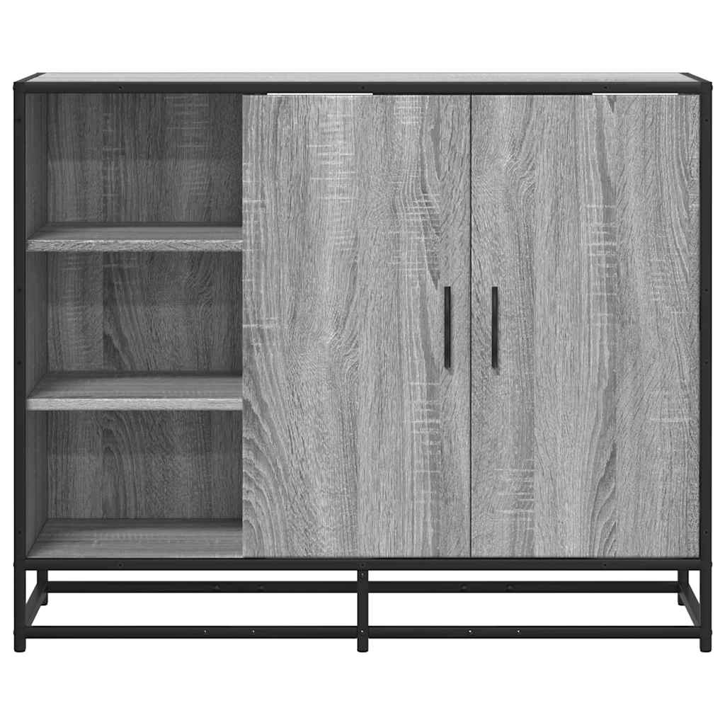 Sideboard Grau Sonoma 92x35x76 cm Holzwerkstoff