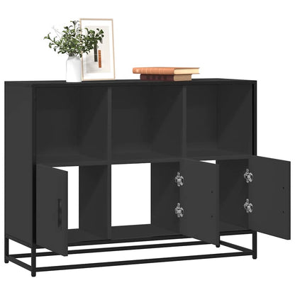 Sideboard Schwarz 100x35x76 cm Holzwerkstoff