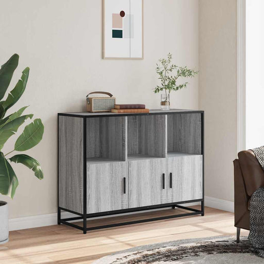 Sideboard Grau Sonoma 100x35x76 cm Holzwerkstoff