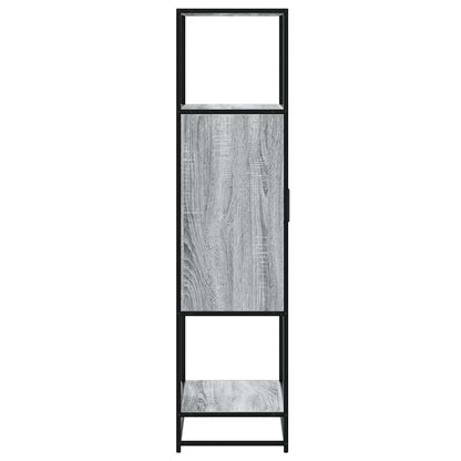 Highboard Grau Sonoma 68x35x139 cm Holzwerkstoff und Metall