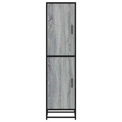 Highboard Grau Sonoma 35,5x35x139 cm Holzwerkstoff und Metall