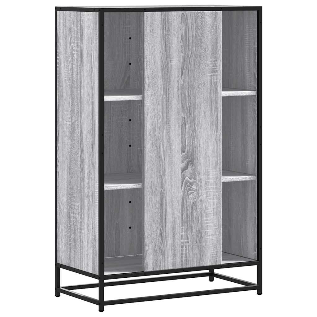 Highboard Grau Sonoma 68x35x106,5 cm Holzwerkstoff und Metall