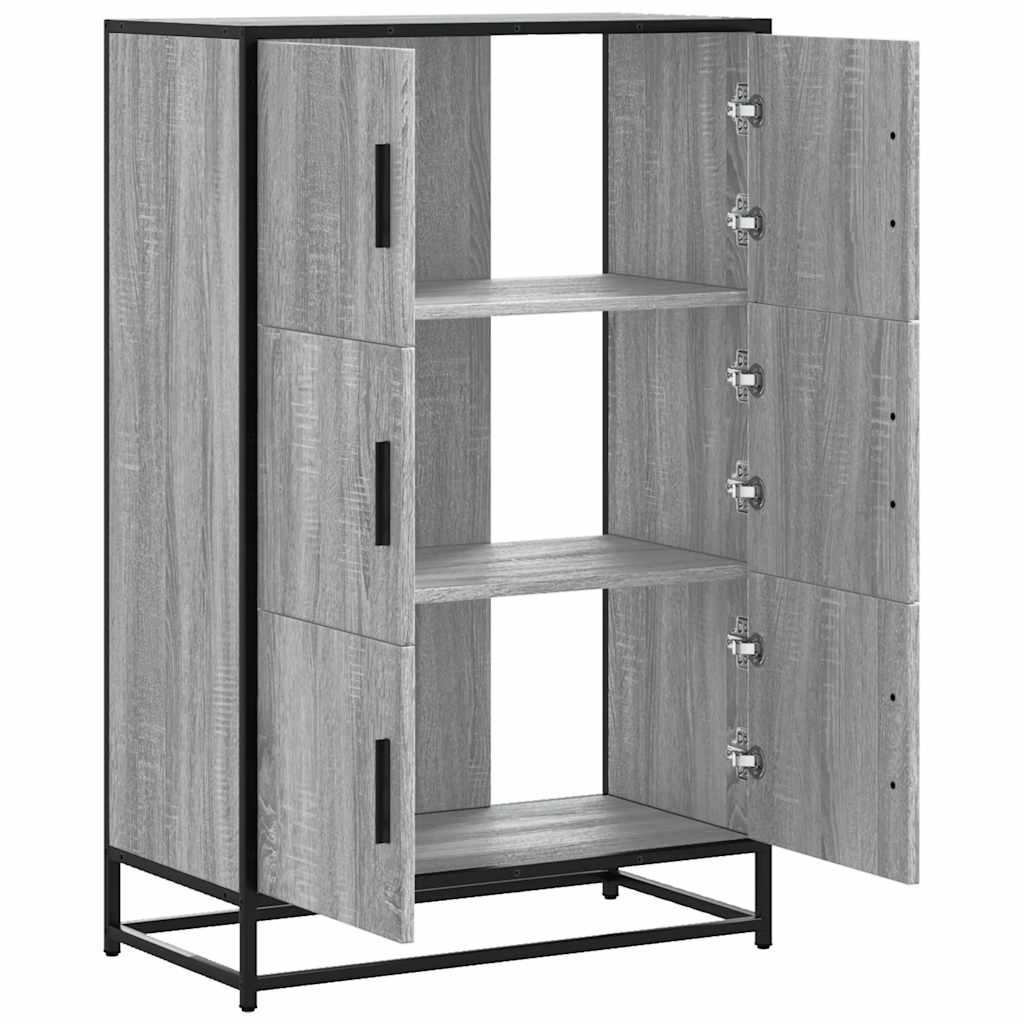 Highboard Grau Sonoma 68x35x106,5 cm Holzwerkstoff und Metall