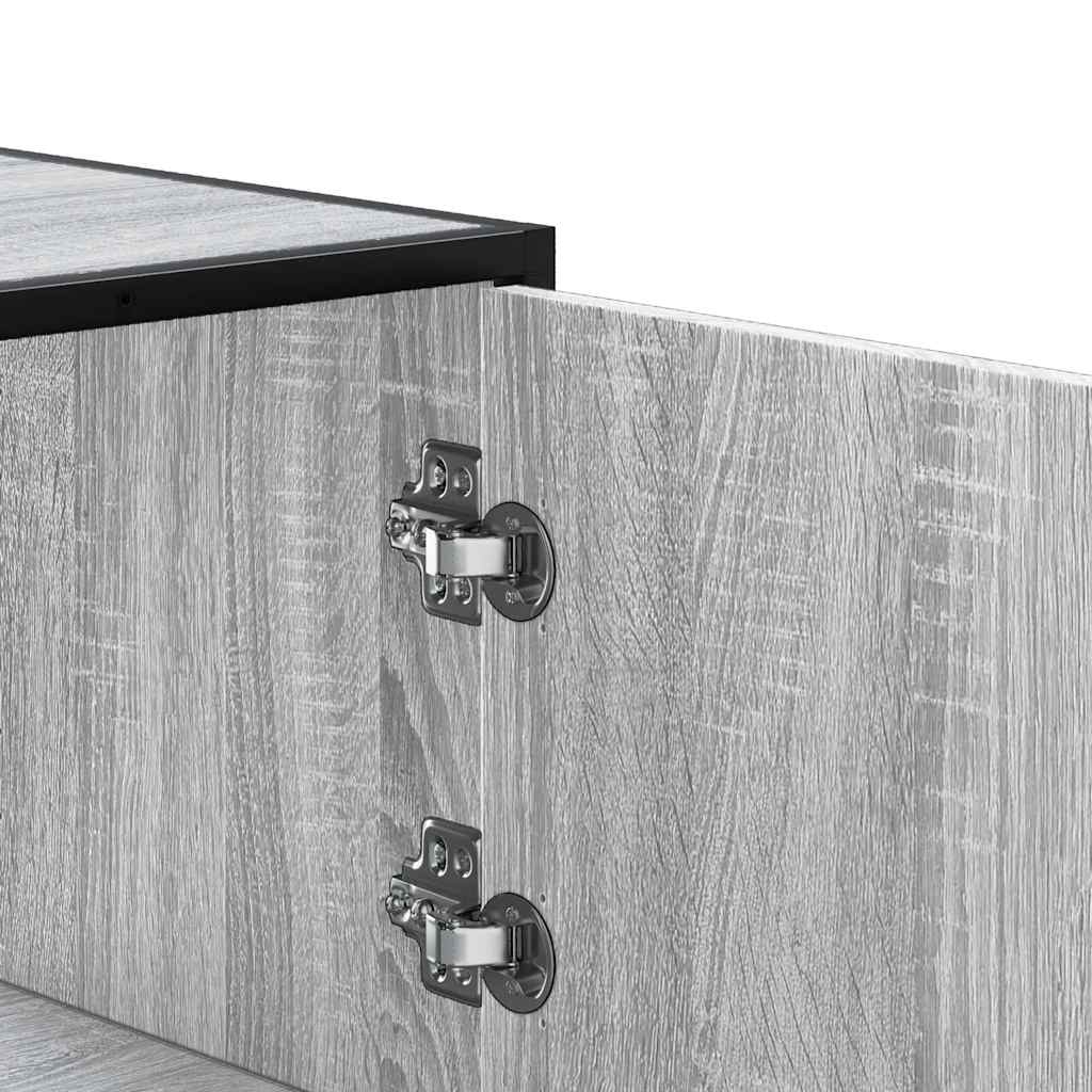 Highboard Grau Sonoma 68x35x106,5 cm Holzwerkstoff und Metall